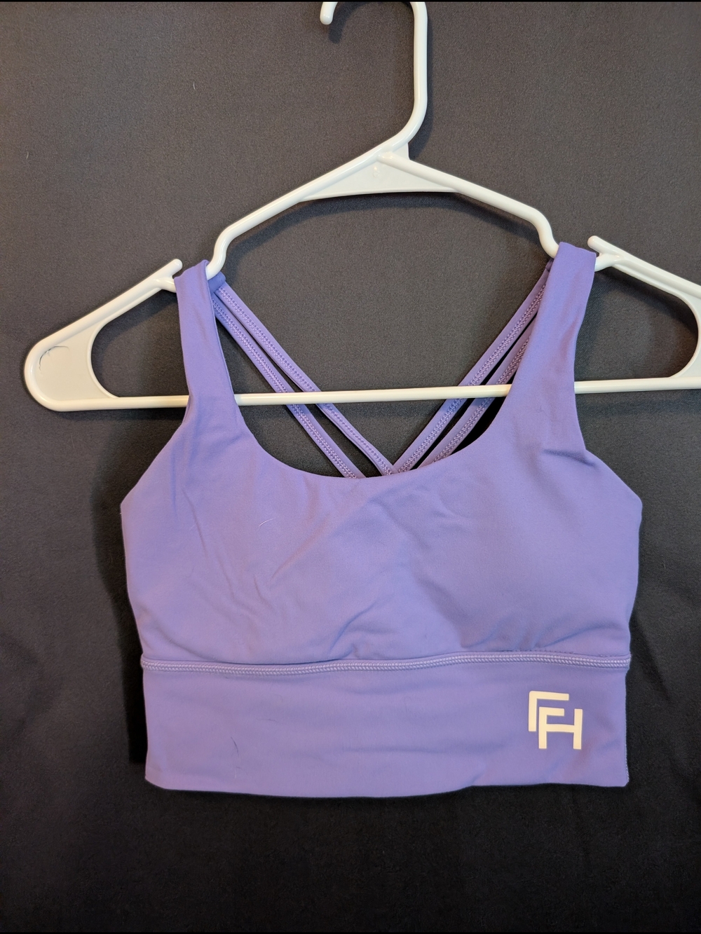 First Health Lavender Cross-Back Low-Impact Sports Bra